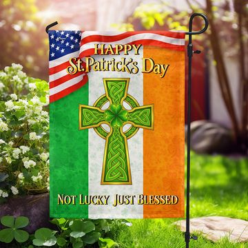 Discover Irish Celtic Knot Cross Flag, Happy St. Patrick's Day American US Flag