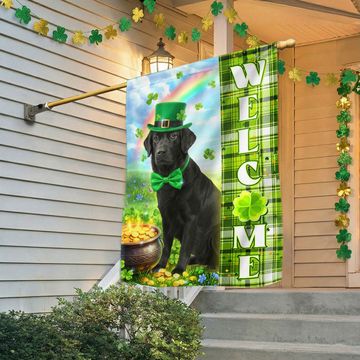 Discover Irish St. Patrick's Day Flag, Black Labrador Retriever Christian Decor