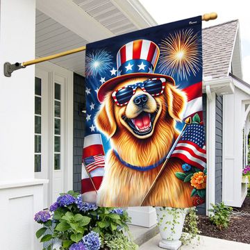Discover Flagwix American Flag - Golden Retriever Dog Happy 4th Of july Flag