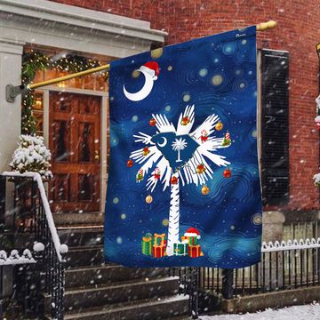 Discover South Carolina Christmas Starry Night Flag