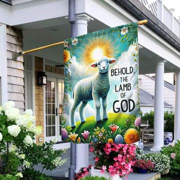 Discover FLAGWIX  Lamb Easter Day Behold The Lamb of God Flag