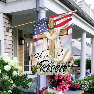 Discover Easter Jesus He Is Risen American Flag