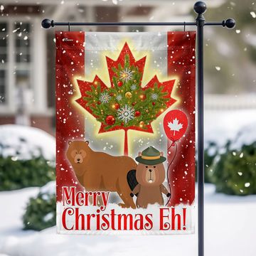 Discover FLAGWIX  Canada Merry Christmas Eh Canada Beaver and Bear Flag