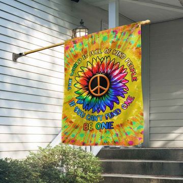 Discover Hippie Flag - Peace Sign Be One Kind Person Flag for Indoor Outdoor Decoration