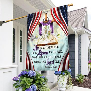 Discover Easter Cross Flag He Is Not Here For He Is Risen Flag