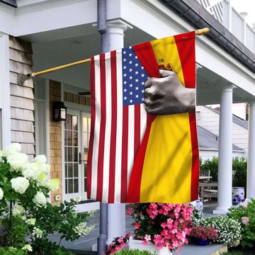 Discover Spanish And American Flag