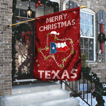 Discover Merry Christmas US State Texas Flag