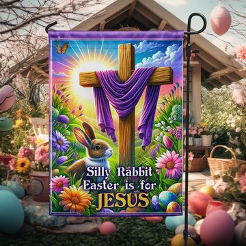 Discover FLAGWIX Easter Bunny Jesus Christian Cross Silly Rabbit Easter Is For Jesus Flag