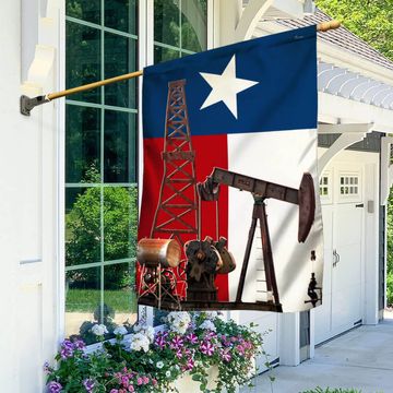 Discover Oilfield Worker Texas Flag
