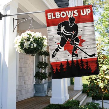 Discover Elbows Up Canada Canadian Hockey Flag