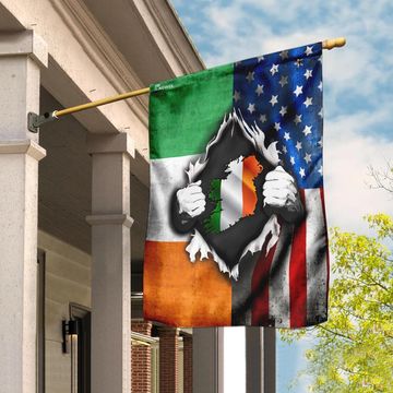 Discover America Home With Irish Blood Flag