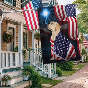 Discover Flagwix American Flag - Yellow Labrador Retriever American Patriot Flag Wrapped in Glory MLN3132Fv1