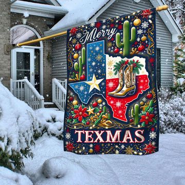 Discover Texas Christmas Merry Texmas Flag