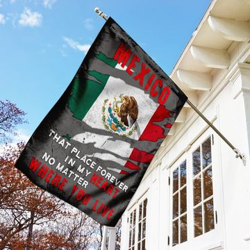 Discover My Heart Is In Mexico Flag