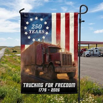 Discover Patriot Trucker Flag, 250 Years Trucking for Freedom American Flag