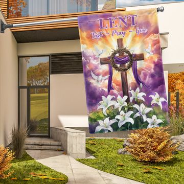 Discover The Season Of Lent Easter Flag Christian Cross Purple Lent Flag
