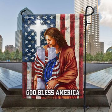 Discover God Bless America Twin Tower 911 Patriot Day Flag