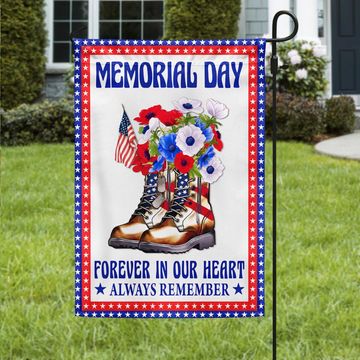Discover Memorial Day Veteran Boots Forever In Our Heart Always Remember Flag