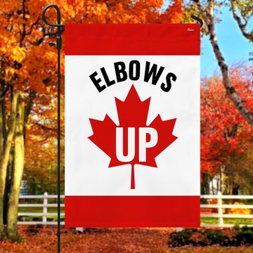 Discover Elbows Up Canada Patriotic Canadian Maple Leaf Flag