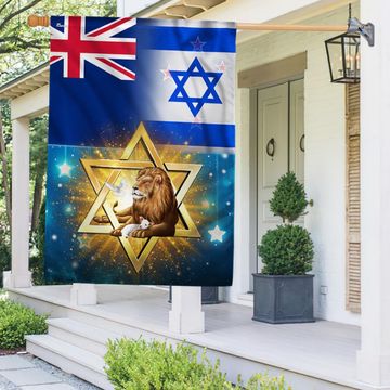 Discover Jewish Israel New Zealand Flag, Lion Of Judah Flag TQN1904Fv1