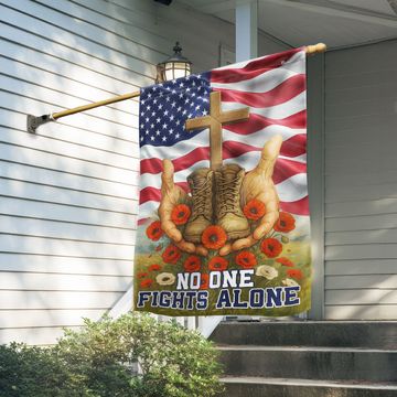 Discover No One Fights Alone US Memorial Day Veterans Flag