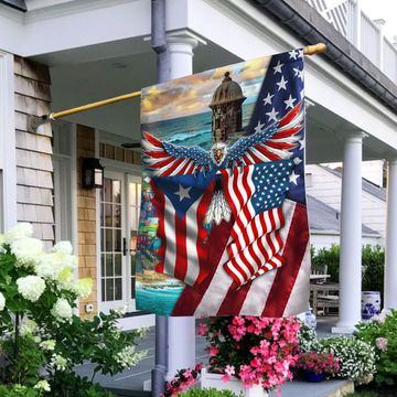Discover Puerto Rico American Flag
