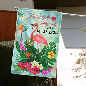 Discover Flamingo Summer Flag Stand Tall Stay Cool Pink Flamingo Flag