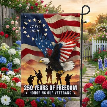 Discover Veterans Day US Flag, 250 Years of Freedom Honoring Our Veterans Decor