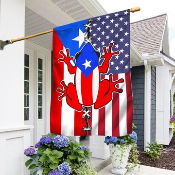 Discover Puerto Rico USA Coquí Flag Puerto Rican American Flag