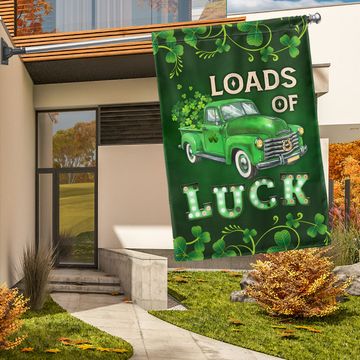 Discover St. Patrick's Day Irish Shamrock Loads Of Luck Flag