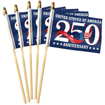 Discover Patriotic 250th Anniversary Flag, United States of America 1776 2026 Handheld Flag