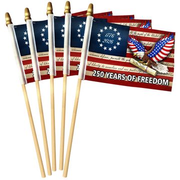 Discover Patriotic 250 Years of Freedom Flag, We The People 1776 2026 Handheld Flag