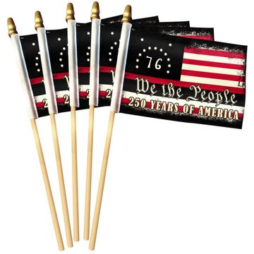 Discover 250 Years of Freedom Bennington Flag Parade, We The People 76 Handheld Flag for Decor