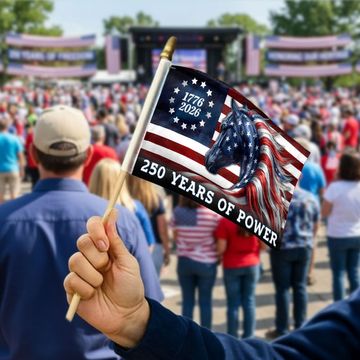 Discover Horse Flag, 250 Years of Power Horse Handheld American Flag