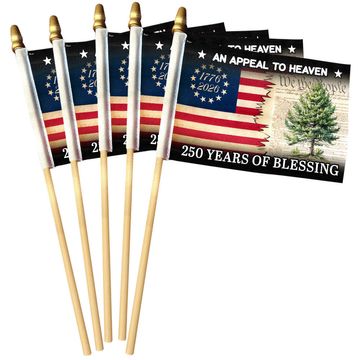 Discover 250 Years of Blessing Appeal To Heaven Patriotic American Handheld Flag