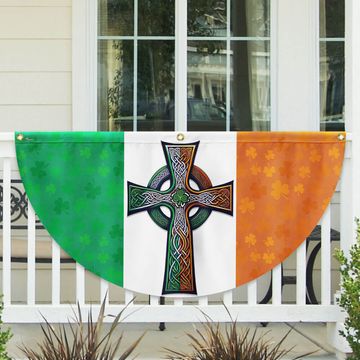 Discover Irish Celtic Knot Cross St. Patrick’s Day Irish American Non-Pleated Flag