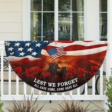 Discover Lest We Forget Memorial Day U.S. Veteran Non-Pleated Fan Flag
