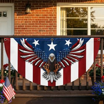 Discover Flagwix American Flag - Veterans Day Flag, Eagle with the American Flag - Patriotic Bunting 3-Day Shipping