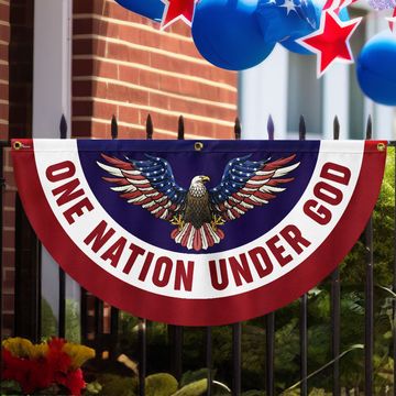Discover One Nation Under God Patriotic Eagle Non-Pleated Fan Flag
