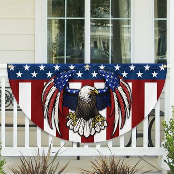Discover American Bald Eagle Patriotic Non-Pleated Fan Flag