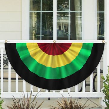 Discover Juneteenth Non-Pleated Fan Flag