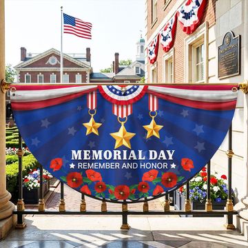 Discover Memorial Day Fan Flag, Remember And Honor US Veterans Flag Decor
