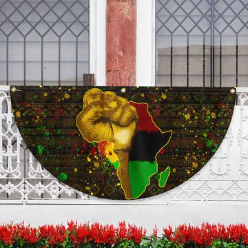 Discover Proud African American Non-Pleated Fan Flag