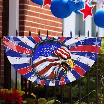 Discover Flagwix American Flag - Happy 4th of july, Patriotic Eagle American Non-Pleated Fan Flag