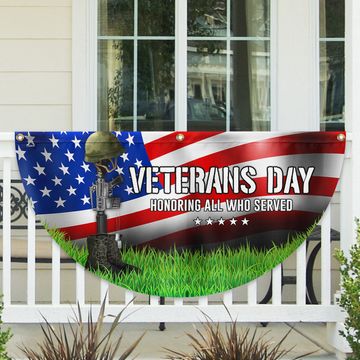 Discover Veterans Day Honoring All Who Served Non-Pleated Fan Flag