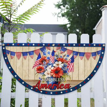 Discover Flagwix American Flag - Patriotic Flowers Vase 4th of july God Bless America Non-Pleated Fan Flag