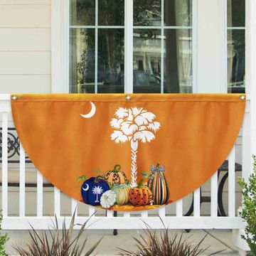 Discover Fall In South Carolina State Non-Pleated Fan Flag