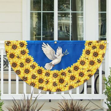 Discover Peace For Ukraine Stand With Ukraine Non-Pleated Fan Flag