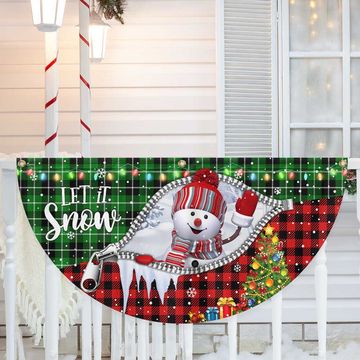 Discover Snowman Let It Snow Merry Christmas Non-Pleated Fan Flag