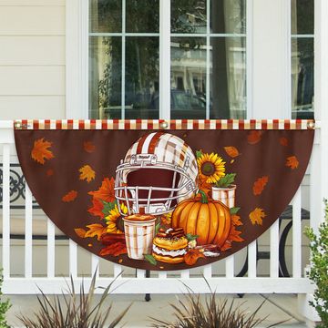 Discover Fall Family Football Non-Pleated Fan Flag